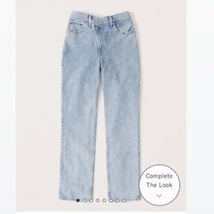 Abercrombie curve love the 90s straight ultra high rise jeans